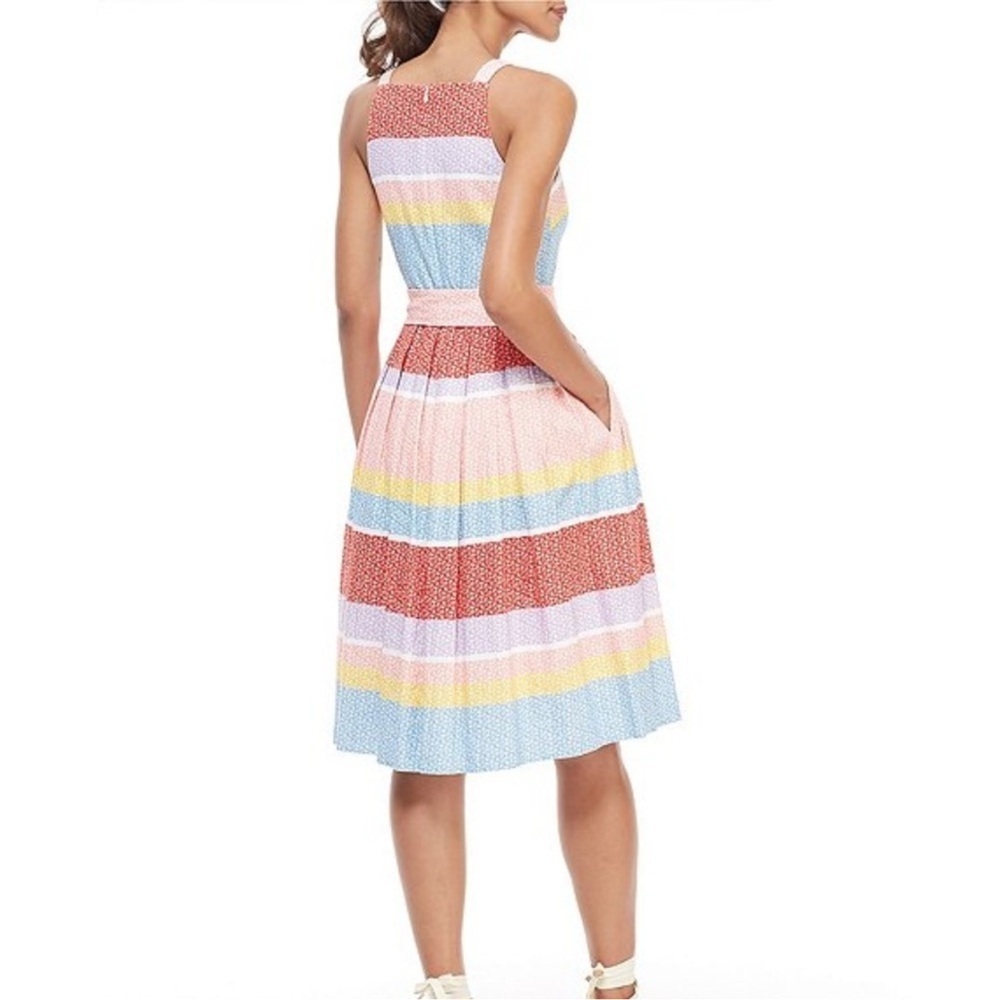 GAL MEETS GLAM Blake Stripe Midi Dress Sz 4 - Picture 2 of 9